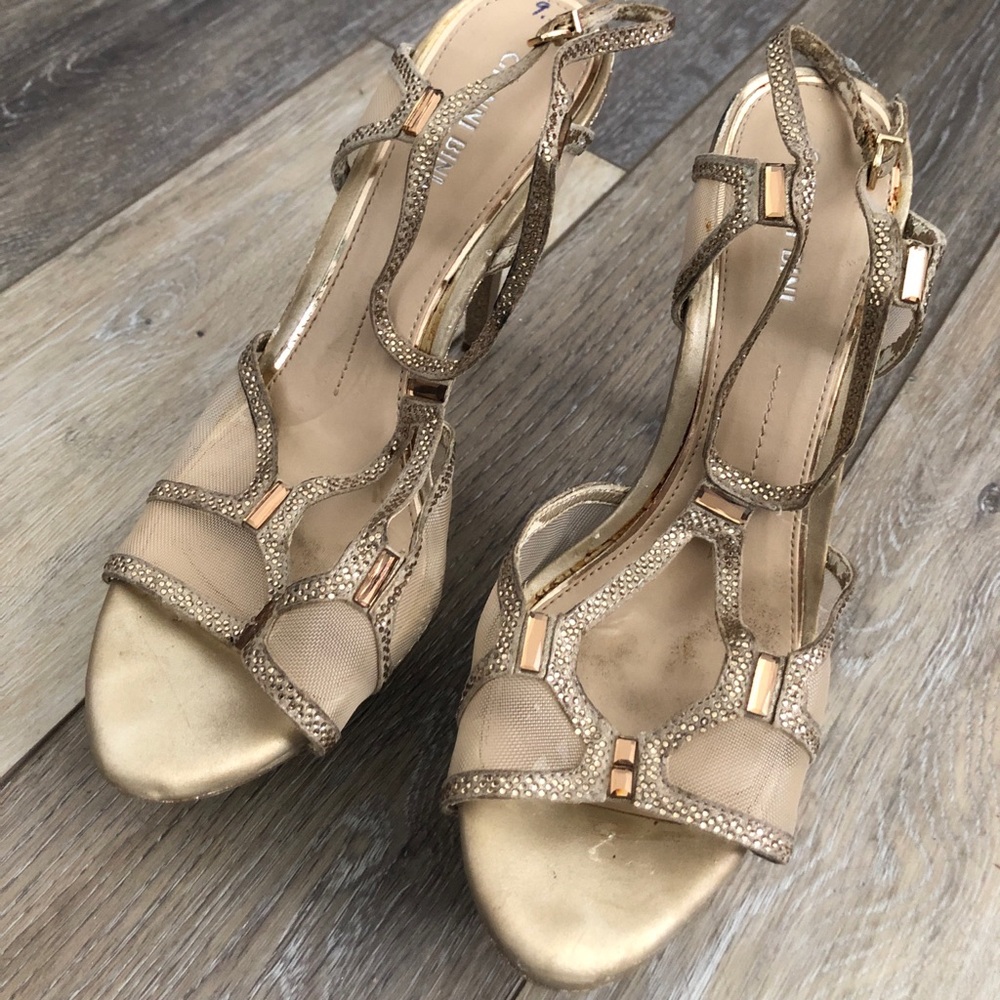 Gold stiletto heels size 9.5